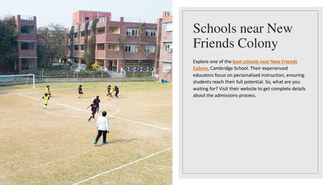 Schools near New Friends Colony