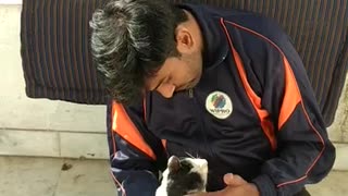 cat is in love with his owner in india