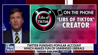 The creator of Libs of TikTok joins Tucker Carlson to discuss being suspended from Twitter