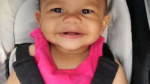 Baby girl says her first words on camera