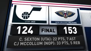 Game Recap: Pelicans vs Jazz 153 - 124