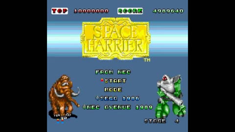 Space Harrier (Turbografx-16) Gameplay