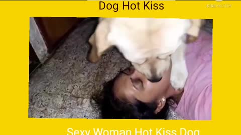 Dog Kiss Woman