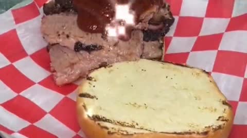 Smoked brisket sandwich