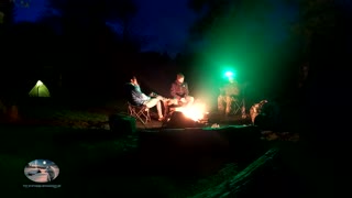 Evening by a campfire