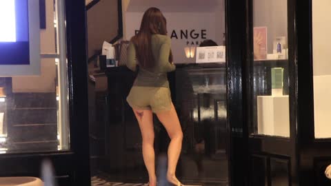 Giorgia Andriani Spotted At Dessange Salon In Bandra