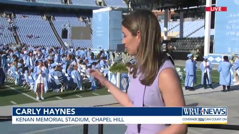 Protesters deface UNC building, set up encampment ahead of commencement tonight