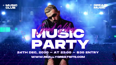 Free template to edit Without rights. MUSIC PARTY #premierepro #youtube #freevideo