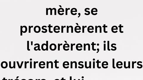 "Les Mages offrent leurs présents à Jésus" Matthew 2:11.