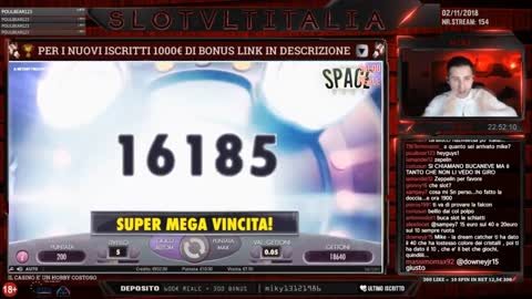 SPACE WARS SLOT BET 10€ SUPER MEGA WIN CASINO ITALIANO FARFALLE