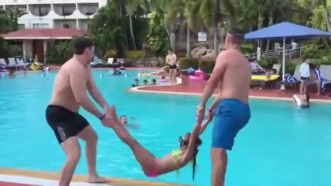 Throwing KIDS IN POOL