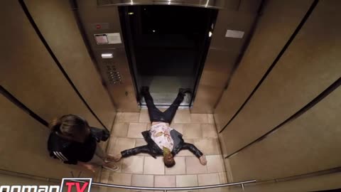 Scary lift prank