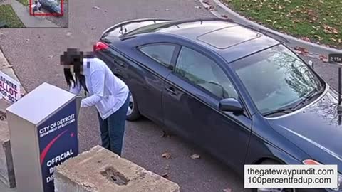 Detroit, Michigan— Same Woman Stuffs a Drop Box Four Different Times