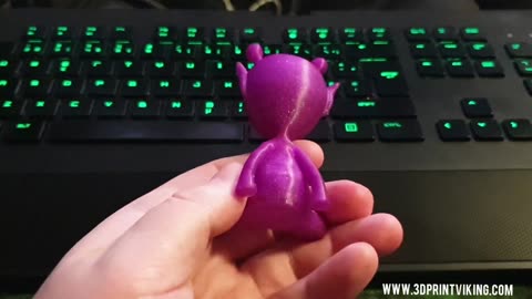 Alien3D Mascot printed with Alien3D's Pulsating Purple