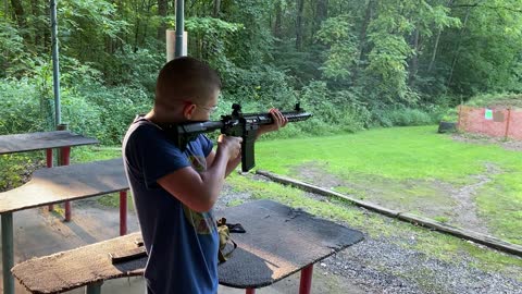 My sons first time shooting an AR15