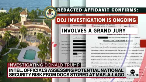 DOJ reviewing potential national security risk from documents stored at Mar-A-Lago | ABCNL