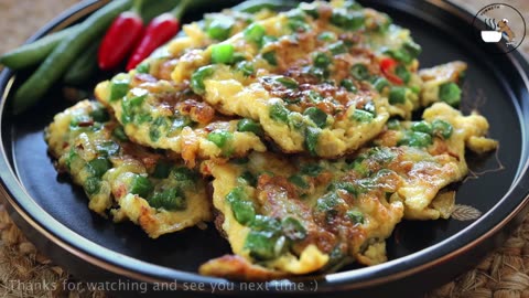 Green Bean Omelette 豆角煎蛋 _ Chinese Green Beans And Eggs