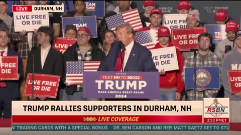 Powerful Message by President Donald Trump in Durham, NH