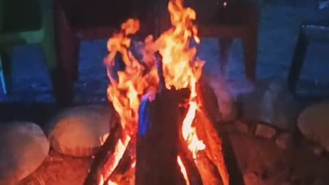Night campfire