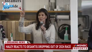 Nikki Haley 🤢 reacts to DeSantis suspending his campaign