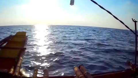 Deep sea squid fishing in Peru