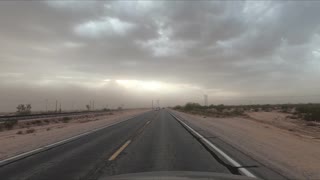 Arizona Driving through a dust storm in the city of Casa Grande Pt 2
