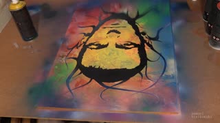 Artista con pintura en aerosol honra a Chester Bennington con increíble retrato