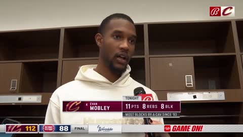 Evan Mobley reflects on his 8-block performance in Cavaliers' dominant win vs. Pistons