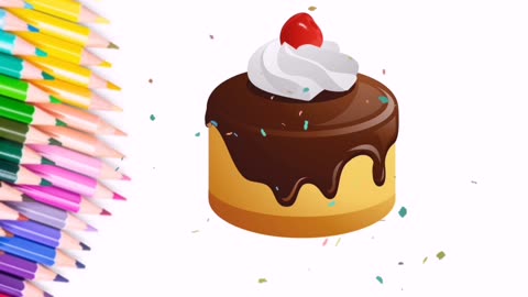 Learn how to draw a Cake easy step by step tutorial 🎂