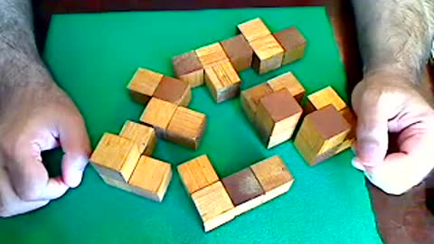 Soma Cube Puzzle Solution. Memory aid.