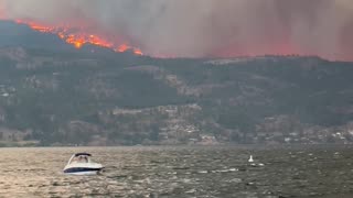 Boaters Watch Wildfire Burn in British Columbia