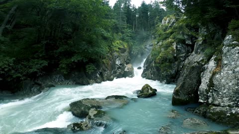 "Nature's Symphony: Majestic Mountains and Mesmerizing Waterfalls"