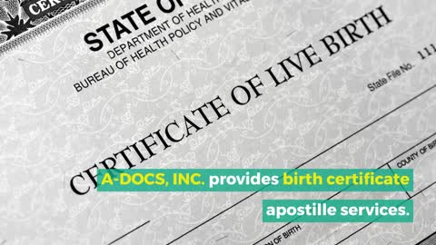 Birth Certificate Apostille Services