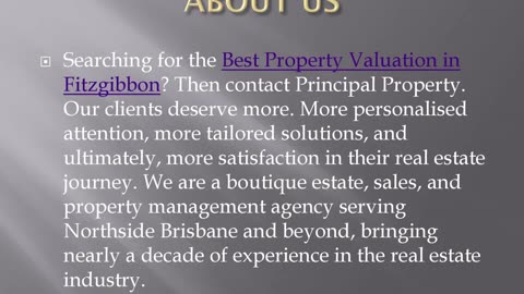 Best Property Valuation in Fitzgibbon