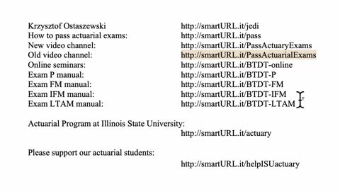 Exam IFM exercise for February 22, 2021