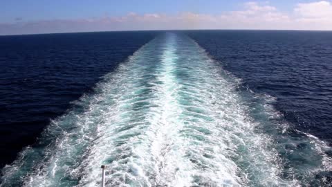 Sea Water Ship Wave Blue Sea Voyage Cruise