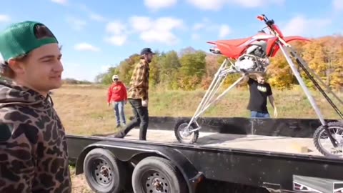 RIDING THE WORLD’S TALLEST PITBIKE {6FT TALL}