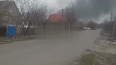 Russians bombing the village of Kozatskoe, Kherson region.