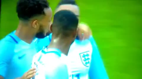 He's done it again! Marcus Rashford with a tidy finish on his England U21 debut.