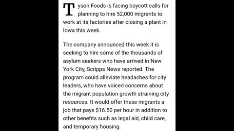 Boycott - Tyson Foods To Fire 1200 More Americans and Hire 52,000 Illegals With Benefits