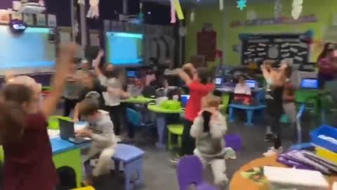 Kids Burst into Cheers - No More Masks!