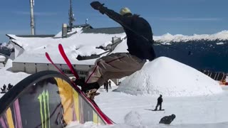Clean ass ski trick