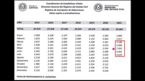 Daten-Analyse der Paraguayischen Regierung zu Covid-19 Impfungen