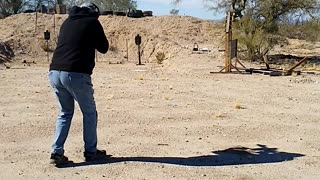 AR-15 moving on steel targets