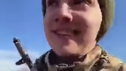 Message from Brave Ukrainian female soldier. "I'm alive, sun is shining, birds are singing