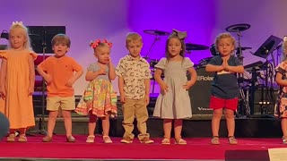 Kid at School Program Makes Crowd Laugh