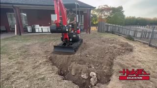 Small-scale backyard excavation