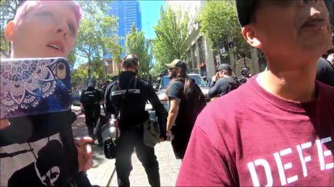 June 29 2019 Portland 1.4 Antifa interrogates & terrorizes media they consider fascists.
