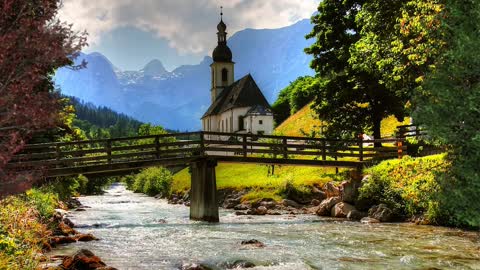 Relax Library Video 73. River Flowing Down From The Mountains.