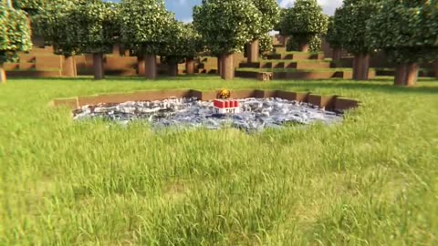 TNT vs Water Realistic Physics / Minecraft RTX #shorts #minecraft